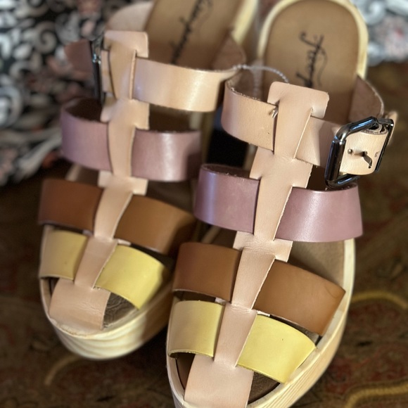 Free People Bellevue Clogs in Sunrise Multi - Picture 6 of 7